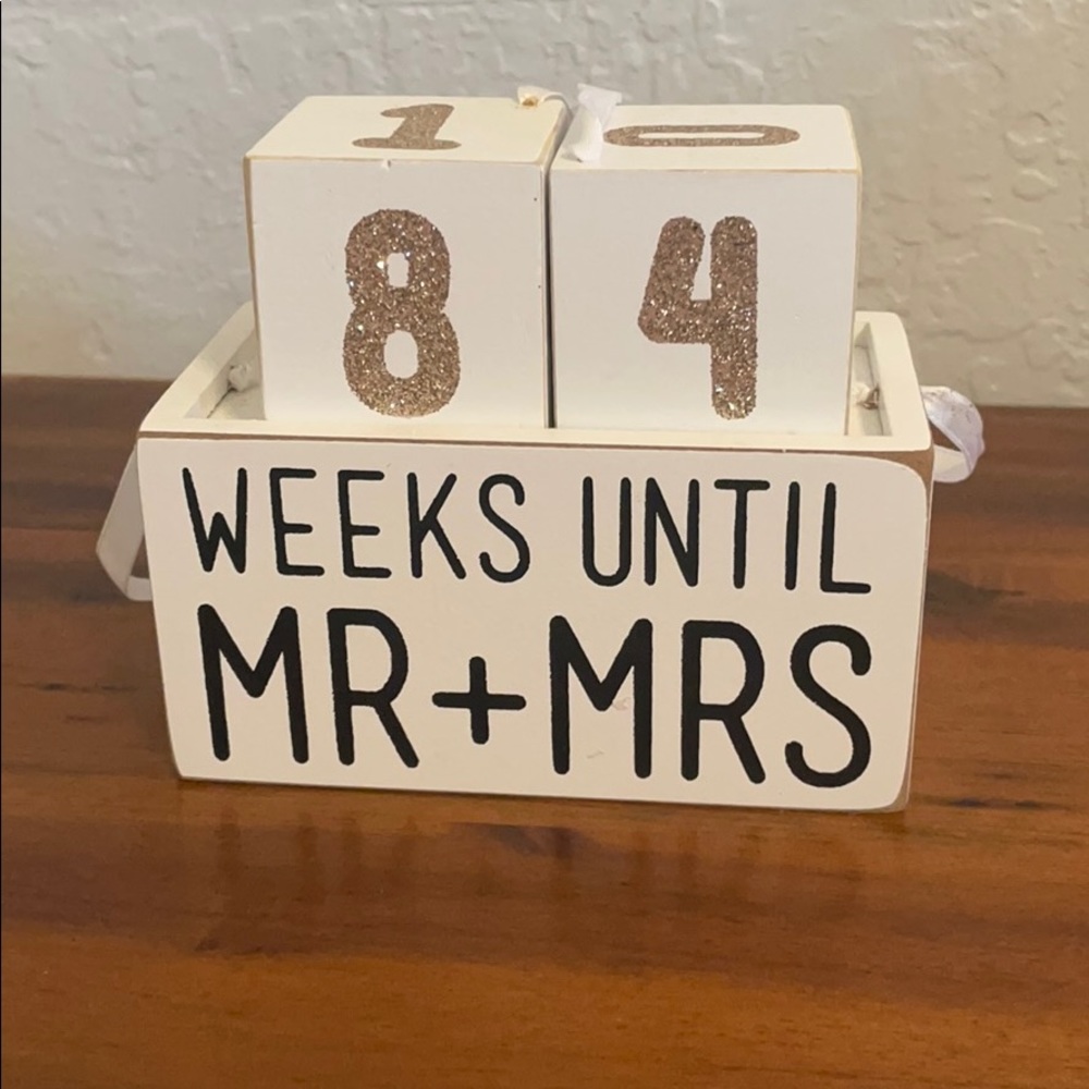Weeks/days until Mr. and Mrs. Countdown